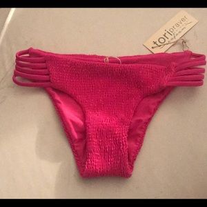 NWT Tori Praver pink bikini bottoms